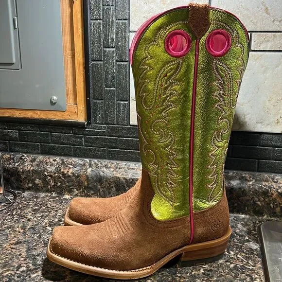 ARIAT WOMEN'S FUTURITY BOON WESTERN BOOTS - SQUARE TOE - Picture 4 of 16